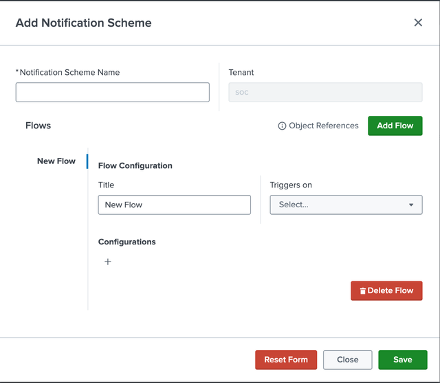 Add Notification Scheme Modal