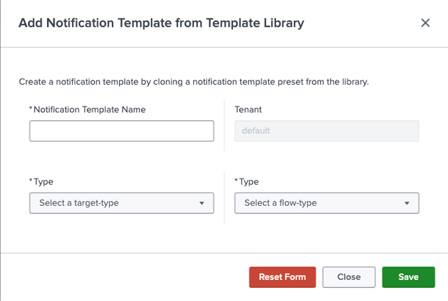 Template Library Modal